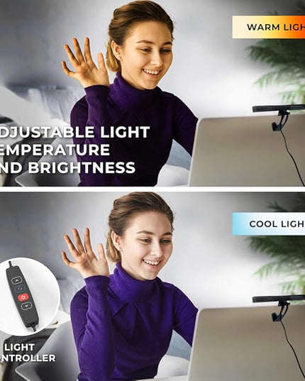 HumanCentric Video Conference Lighting, Add-On Only Light for Streaming and Video Conferencing, Add-On Only Kit Requires Existing Single or Double Kit, for Double, Triple, or Quadruple Light Setup,