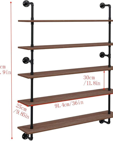 Floating Shelves for Wall Living Room Shelves Bookshelf Industrial Pipe Shelving Shelf Real Wood Planks 36 inch Rustic Wall Shelves Hanging Bookshelves Farmhouse Kitchen Bar Shelving