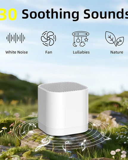 SleeZOO Portable Sound Machine for Sleep Mini White Noise Machine for Baby Kids Adults with 30 Soothing Sounds 4 Timers 32 Volume Levels Memory Function Sleep Machine for Travel Camping Home Office