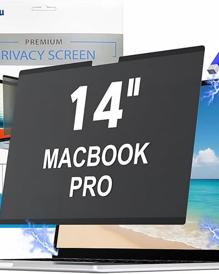 Gopupu Magnetic Privacy Screen Protector MacBook Pro 14 Inch 2021-2025 M1 M2 M3 M4 M5 Pro Max Anti-Blue Light Anti-Scratch Anti-Glare Eye Protection Removable Laptop Screen Filter Privacy Shield A3401