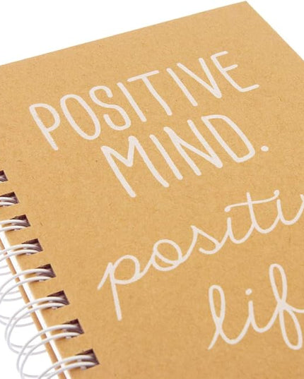 Graphique Designer Notebooks - Positive Mind. Positive Life. - Spiral Bound Writing Journals for Offices, Schools, Classrooms, and More - Hard Cover with 160 Ruled Pages (6.25" x 8.25")