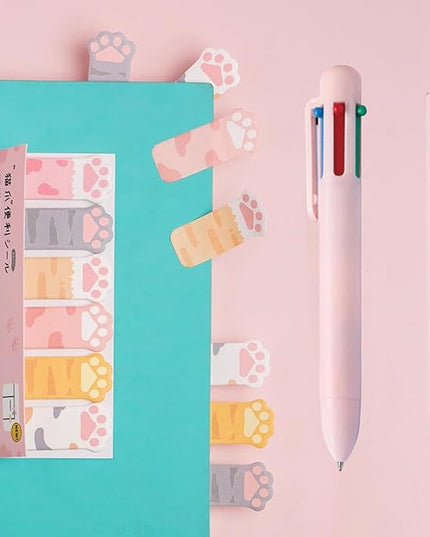 9Pcs Pink Cute Cat Stationery Gifts Set School Supplies Kawaii Japanese Stationery Christmas Birthday GIFS Includes Pencil Sharpener Highlighter Correction Tape Pens Ruler for Office School Supplies