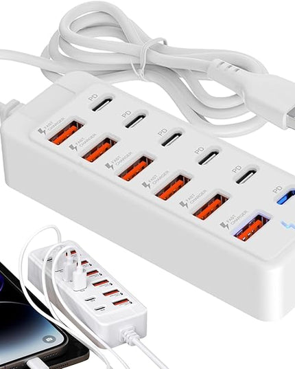 USB Hub Type-C Converter, 66W Portable Dock, Docking Station with Fast Charging, Computer Accessory for Laptop Tablet, Tech Necessities, Reliable USB Hub for Home Office Study Room