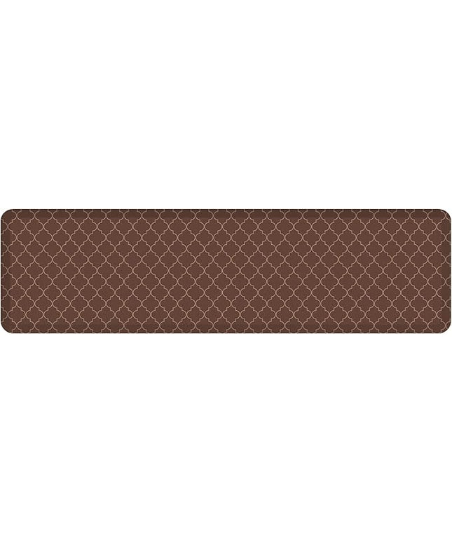 NewLife by GelPro Anti-Fatigue Designer Comfort Kitchen Floor Mat, 20x72" , Trellis Walnut Stain Resistant Surface with 3/4” Thick Ergo-foam Core for Health and Wellness