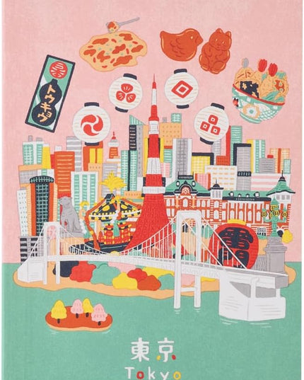 NOLTY JAPAN NOTE, A6 Notebook Featuring Japanese Design, 3.5mm Dot Grid, 80 Pages, Tokyo, JP0102