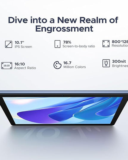 DOOGEE U10 10 inch Tablet with Keyboard, Android 15 Tablet 16GB+128GB/2TB Expand, 2.0GHz Quad Core Gaming Tablets,5060mAh,1280x800 IPS HD Touchscreen,WiFi 6,Dual Camera,BT5.0,Widevine L1,Purple