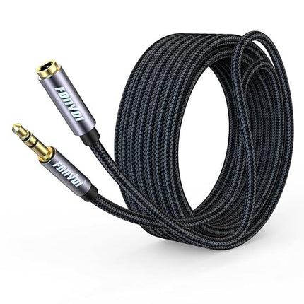 FONVOi 20FT 3.5mm Aux Jack Audio Extension Cable,Male to Female,TRS Headphone Extension Cable Compatible with Heaphone, MP3 Players iPhone iPad Tablets Media Player