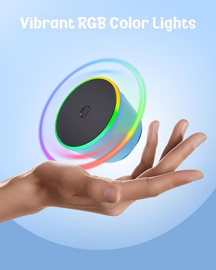 Small Bluetooth Speaker Gifts for Teens: Valentines Gifts for Him Her, 3 IN 1 Portable Magnetic Speaker with 9-Mode Lights, Waterproof Phone Stand for Desk, Cool Birthday Gadget Gifts for Adults