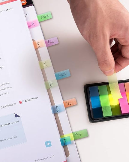Golcellia 300 Pcs, Transparent Sticky Notes, Page Markers, Sticky Tabs, Label Stickers, Pop Up Index Tabs, Flags Stickers