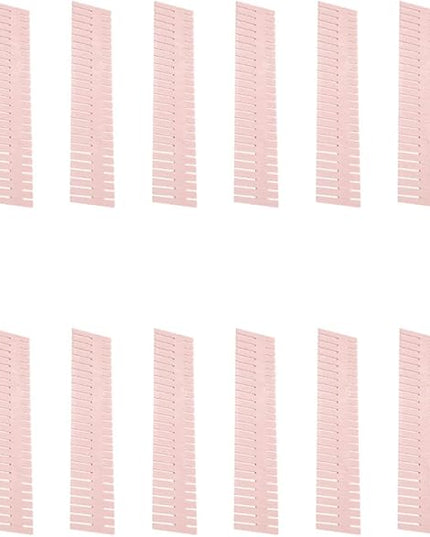 Veemoon Plastic Drawer Dividers DIY Long Plastic Shelf Dividers 37x7cm Pink 16 Pieces for Drawer Organization and Storage Rack, Classification Baffle for Home and Office Use