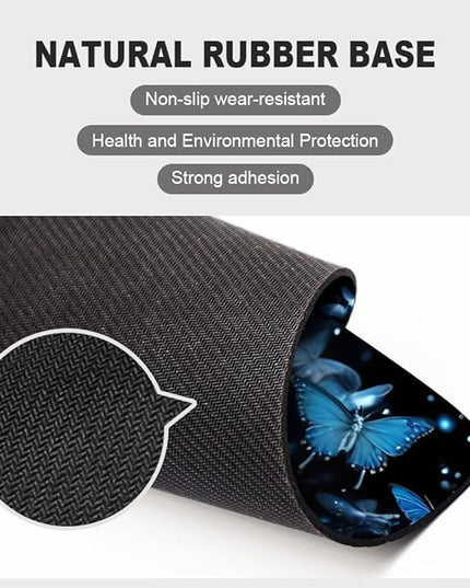 Blue Crystal Square Mouse pad, Texture, Waterproof, Anti Slip Rubber Base, Computer Mouse pad, Laptop Mouse pad