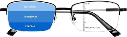 Progressive Multifocus Computer Reading Glasses Blue Light Blocking No Line Lenses Multifocal Readers for Men and Women