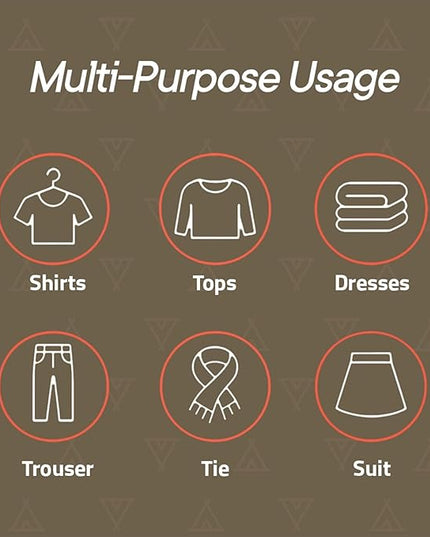 Black Space Saving Pants Hangers 1 Pack, 6 Layer Jeans Hangers and Closet Organizer for Jeans, Scarves, Skirts, Multi-Layer Hanger with Anti-Slip Coating & Stopper, Heavy-Duty S-Type Stainless Steel