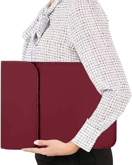 MOSISO Laptop Case 13 inch, 13 inch Laptop Sleeve Compatible with MacBook Air M4 M3 M2 M1 2025-2018 / Pro M2 M1 2025-2016, Faux Suede Leather Case with Small Bag, Wine Red