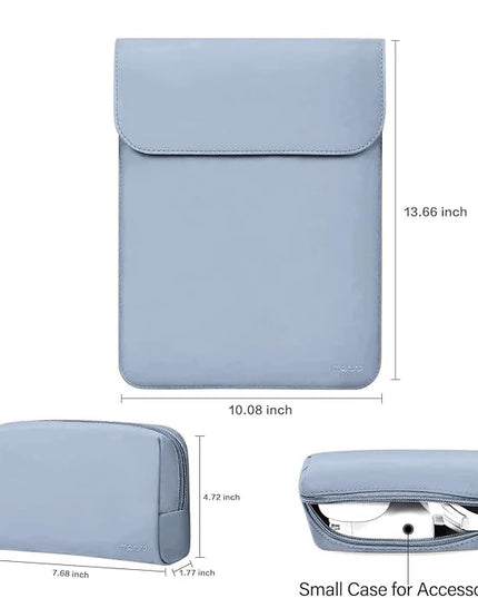 MOSISO Laptop Case 13 inch, 13 inch Laptop Sleeve Compatible with MacBook Air M4 M3 M2 M1 2025-2018 / Pro M2 M1 2025-2016, Faux Suede Leather Case with Small Bag, Air Blue