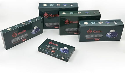 Kailh Box Dark Chocolate Pre lubed Switches for Mechanical Keyboard,5 pin Linear/55gf/Water&Dustproof/RGB/POM Material Switches(Dark Chocolate,10p)