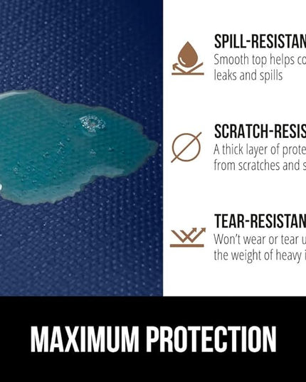 GORILLA GRIP Slip Resistant Drawer and Shelf Liner 2 Pack, Non Adhesive Water Resistant, Easy Clean and Trim, Smooth Surface Liners for Kitchen Cabinet, Shelves, Drawers, Pantry, 20 in x 20 FT, Navy