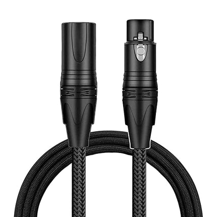Premium XLR to XlR Cable (3 Feet 1-Pack) Noise-Canceling Balanced Wire Connector, 3 Pin XLR Microphone Cables Oxygen-Free Copper (OFC) Male to Female Mic Cord for Speaker Mixer, Studio,Podcast