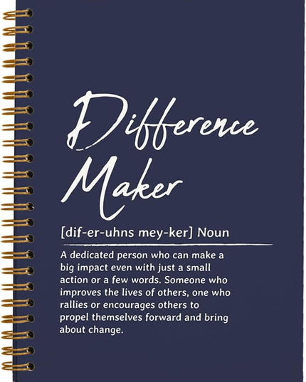 OXW Navy Blue Notebooks for Work, Difference Maker Gift Meeting Notebook Journal for Writing, Employee Appreciation Gifts, Thank You Gifts for Women Men Leader Mentor Boss Manager, 5.5"x8.3"