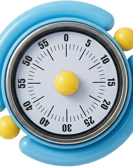 Visual Timer, Cute Magnetic Mechanical Kitchen Timer for Cooking, No Batteries Required, 60-Minute Countdown Clock for Study, Classroom, Baking, Yoga, Pomodoro - Loud Alarm