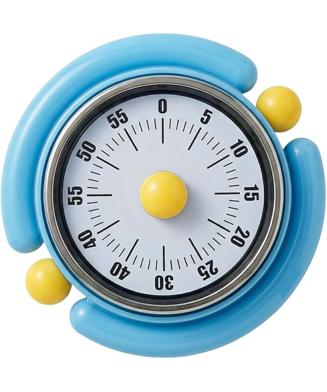 Visual Timer, Cute Magnetic Mechanical Kitchen Timer for Cooking, No Batteries Required, 60-Minute Countdown Clock for Study, Classroom, Baking, Yoga, Pomodoro - Loud Alarm