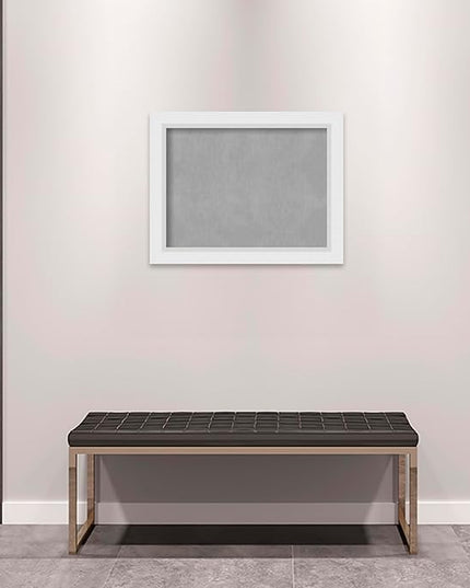 Amanti Art White Framed Magnetic Board 22x28 Medium Vision Board for use with Magnets, 100% Metal Sheet to Display Items as Office Decor or for Home Organization in mudroom, Kitchen or Kids Room