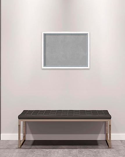Amanti Art White Framed Magnetic Board 20x26 Medium Vision Board for use with Magnets, 100% Metal Sheet to Display Items as Office Decor or for Home Organization in mudroom, Kitchen or Kids Room