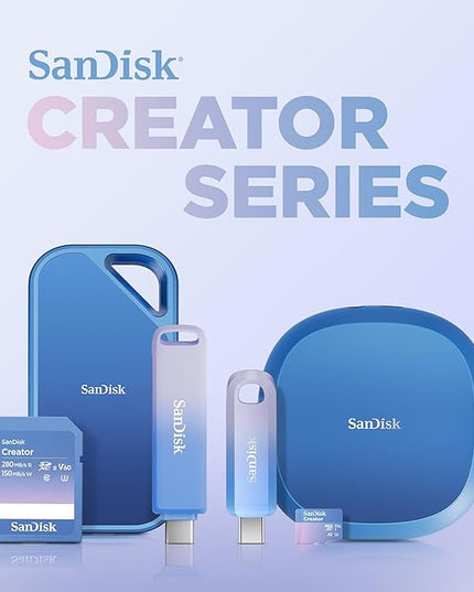 SanDisk 1TB Creator microSD UHS-I Card with SD Adapter - Up to 190MB/s, for Cameras and Drones, 4K, 5.3K, A2, V30, U3, 3 Months of Adobe Lightroom Included - SDSQXAV-1T00-GN6MS