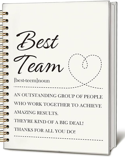 Team Gifts Notebook Journal, Best Team Definition Office Notebooks for Work, Office Gifts for Coworkers, Team Appreciation Gifts, Office Hardcover Spiral Notebook 5.5x8.3 Inch
