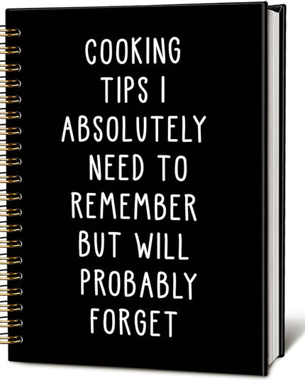 LIANGW Funny Baking Gifts Spiral Notebook Journal, Recipe Notebook Journal for Writing, Gifts for Bakers Cookie Lovers Cooks Dish, 5.5x8.3 Inch