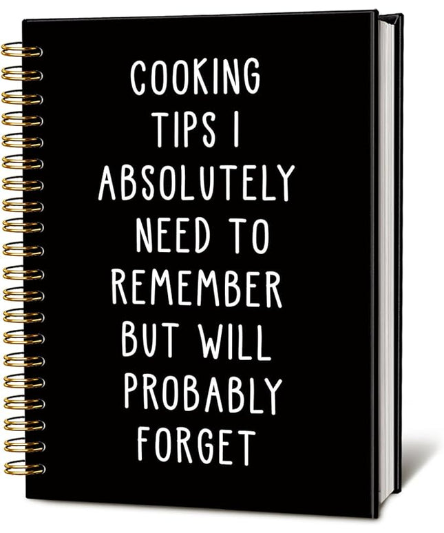 LIANGW Funny Baking Gifts Spiral Notebook Journal, Recipe Notebook Journal for Writing, Gifts for Bakers Cookie Lovers Cooks Dish, 5.5x8.3 Inch