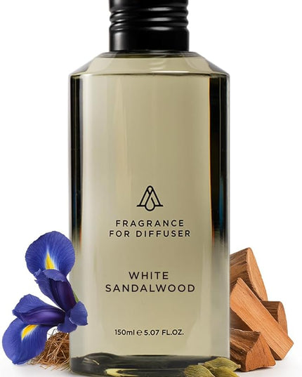AromaPlan Fragrance Oil White Sandalwood 5 Fl Oz (148ml) Winter Collection | Luxury Hotel Scent Diffuser Oil | Hotel, Home & Spa | Non-Toxic, Made in USA - Bigger Bottle, Bolder Aroma & Longer Lasting