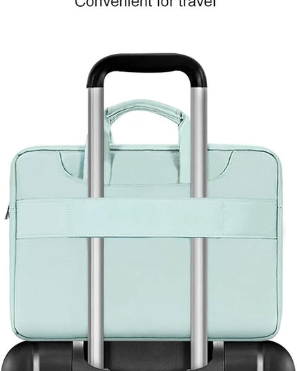MOSISO 360 Protective Laptop Shoulder Bag Compatible with MacBook Air/Pro, 13-13.3 inch Notebook, Compatible with MacBook Pro 14 inch M5 M4 M3 M2 M1,Matching Color Sleeve with Belt, Mint Green