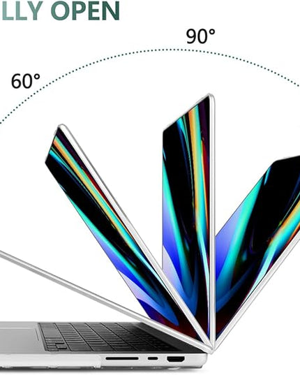 DONGKE Case for M5 MacBook Pro 14 inch 2025 2024-2021 M4 M3 M2 M1, Plastic Hard Shell Cover Compatible with A3434 A3112 A3401 A3185 A2992 A2779 A2442, Retina XDR Display & Touch ID, Leopard Print