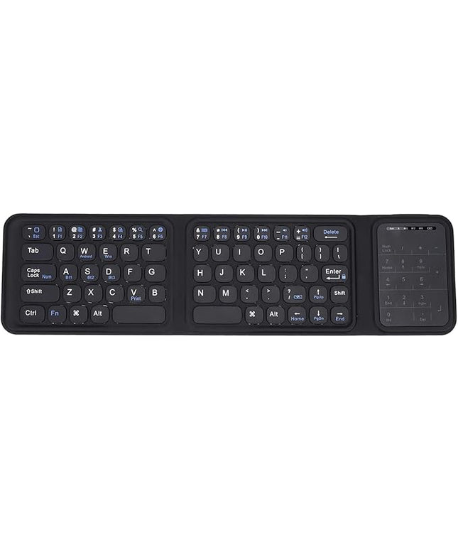 Luocute Foldable Keyboard, Portable Keyboard with Multi Touch Touchpad and Leather Case for Laptop PC Tablet Smartphone iOS