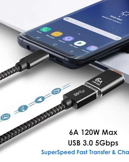 USB to USB C Adapter 4 Pack, USB A 3.0 Female to USB C Male OTG Adapter x2, Type C Female to USB Male Adapter x2, Compatible with MacBook, iPhone 15/16, Samsung Galaxy, Smartphones,Tablets,Laptops
