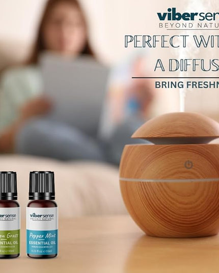 Essential Oils Set - Top 6 Blends for Diffusers, Home Care, Candle Making Scents, Fragrance, Aromatherapy, Humidifiers, Gifts -Rosemary,Eucalyptus,Tea Tree,Pepper Mint,Lemon Grass & Lavender 10ml