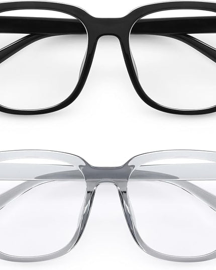 PANNER Oversized Square Blue Light Blocking Glasses for Women Men Anti Glare Reduce Eyestrain Computer Glasses