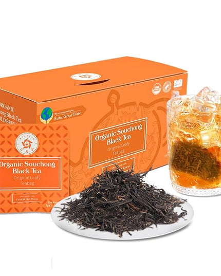 RIANTEA Organic Black Tea Bags - Low Caffeine, Cold & Hot Brew, Premium Quality from Award-Winning Plantation, Non-GMO, Biodegradable, Unsweetened, 100% Natural