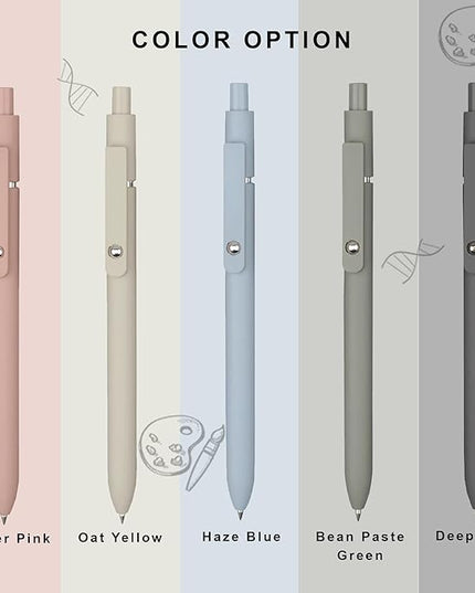 VICO Gel Pens, 5 Pcs 0.5mm Quick Dry Black Ink Pen Fine Point Smooth Writing Pens, Aesthetic Cute Office School Supplies Gifts for Women Men, High-End Series for Journaling Note Taking
