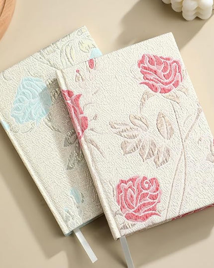 Journals for Women, Wide Ruled, A5, 6x8, Hardcover, Lay Flat, Writing Notebook, Personal Journal, Husband and Wife Journal, Anniversary Journal, Wedding Notebook, Red Rose Gifts for Her