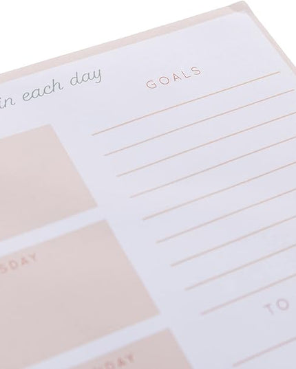 Graphique Weekly To Do Deskpad - Positivity Design - 9.75" x 8", 80 Sheets, Themed Pages - Planner for College Students, Business Appointments, Great Gift