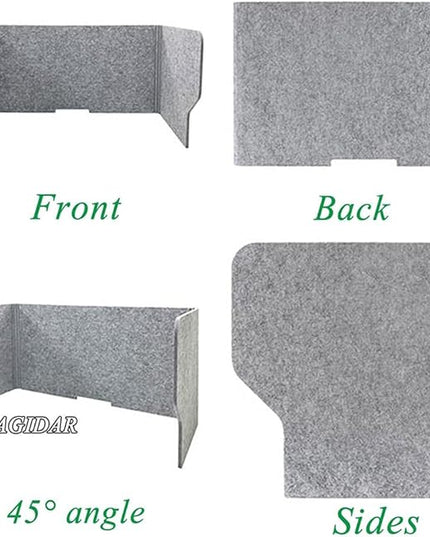 Desk Partition, Sound Absorbing and Noise Reducing Desktop Partition, 60 Cm Privacy Panel, Desk Divider, Polyester Fiber Soundproof Screen