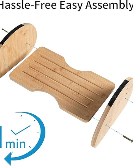 Bamboo Foot Rest for Under Desk at Work