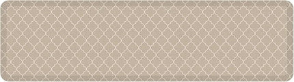 NewLife by GelPro Anti-Fatigue Designer Comfort Kitchen Floor Mat, 20x72, Trellis Khaki Stain Resistant Surface with 3/4” Thick Ergo-Foam Core for Health and Wellness