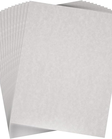 Best Paper Greetings Certificate Paper - 8.5 x 11 in Light Gray - Vintage 90 GSM Textured Parchment Paper for Printing & Writing Diplomas & Award Certificates - 96 Sheets