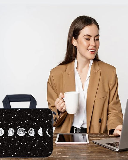 AMARY Laptop Sleeves 11.6" 12" Laptop Handle Bag Neoprene Notebook Carrying Pouch Chromebook Sleeves case Ultrabook Case Tablet Cover Fit Apple MacBook Air HP DELL Lenovo Asus for Men Women (Moon)