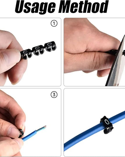 Wire Number Tube Cable Marker, 0.1 x 0.1in Colorful Clip on Wire Marker, Digital Number Wire Numbering Marker, Plastic Cable Numbering Marker Tube for Wires Management, 150Pcs