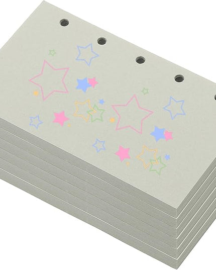 PATIKIL Colored Loose Leaf Paper, 4.1" x 2.5"(A8) 300 Sheets 5 Holes Punched 150GSM Blank Binder Refill Paper Supplies for Office Note Taking Teacher Planner Journal Notebook, Light Gray