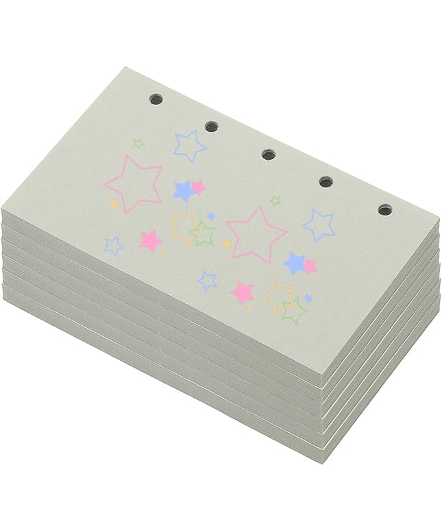 PATIKIL Colored Loose Leaf Paper, 4.1" x 2.5"(A8) 300 Sheets 5 Holes Punched 150GSM Blank Binder Refill Paper Supplies for Office Note Taking Teacher Planner Journal Notebook, Light Gray